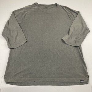 Patagonia Performance Active Shirt Men’s XL Gray 3/4 Sleeve Top Light